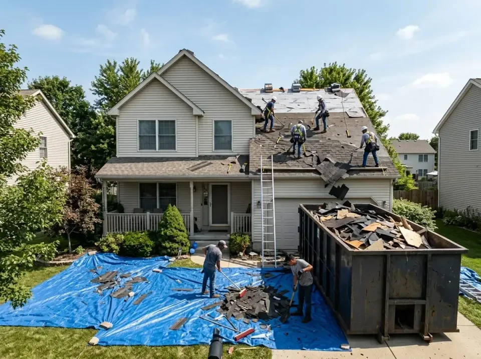 roof-replacement-debris-remova-004 — frequently asked questions, Cheapest Dumpster Rentals in Auburn, IL